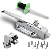 Preruner Koelcel Deur Handgreep, Complete Sluitset voor Koelcel Deur, Radiale Sluiting 1/8 In-1/4 in (Vlak)