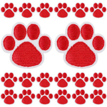 20 unidades bordados de pata de cachorro para roupas e costura