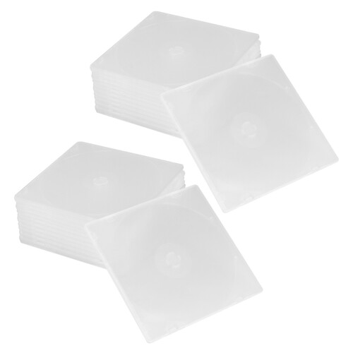 20 pièces boîtes de rangement transparentes pour cd dvd simple couche