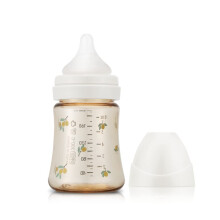 Grosmimi PPSU Fles voor Baby, BPA Vrij (180ml Olijf_Wit)