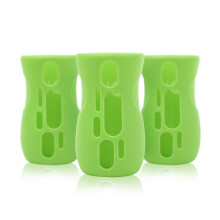 Olababy Siliconen Huls voor Avent Natural Glazen Flessen (3 stuks) (8 oz, Groen)