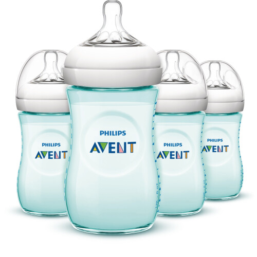 Philips AVENT Bottiglia Natural, Teal, 9 Once, 4 Pezzi