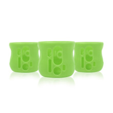 Maniche in silicone Olababy per bottiglie in vetro Avent Natural (confezione da 3) (4 oz, Verde)