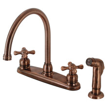 Kingston Brass KB726AXSP Vintage 8" Centerset Kitchen Faucet, Antique Copper