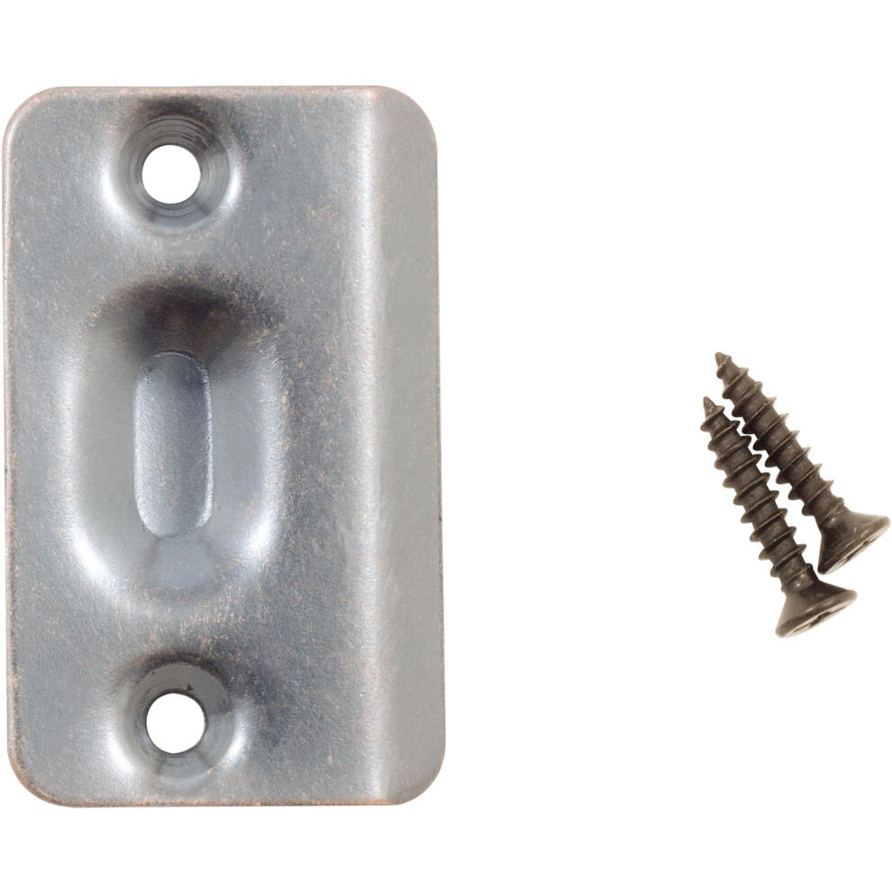 Stone Harbor Hardware Ball Catch Strike Plate, 2-1/4" X 1-3/8", Antique Brass 874965003464