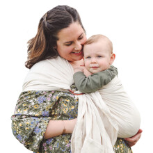 Nalakai Luxe Ring Sling Draagzak, Zachte Linnenmix Draagdoek, Draag je Kleintje Dichtbij je Hart