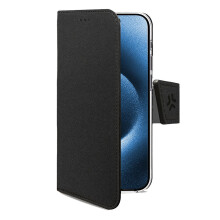 Peňaženkové puzdro na iPhone 17 Pro, čierne, ekokoža