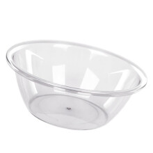 Transparent Large Capacity Round PET Wash Basin 500g Durable Kitchen Bathroom