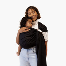 Fular Portabebés WildBird para Nuevos Papás y Cuidadores - 100% Lino Belga - Para Bebés de hasta 35 lbs - Largo 90"