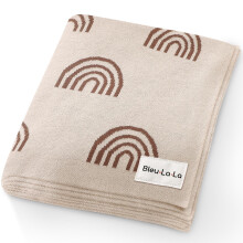 Bleu La La Baby Blanket til Drenge og Piger - 100% Bomuld Blød Cozy Modtagelse Swaddle Crib Klapvogn Blanket