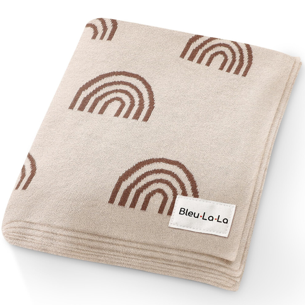 Baby Blanket For Girls And Boys - 100% Cotton Buttery Soft Cozy Receiving Swaddle Crib Stroller Blanket For Shower Gift Registry For Newbor Bleu La La
