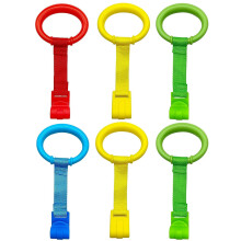 Baby Pull Up Rings, Pull Up Rings for Playpen, Crib Hanging Rings, Toddler Walking Assistant 6PCS 4