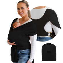 Portabebés Negro y Dorado: Confortable, Suave y Soporte, Sling Ajustable para Papá y Mamá