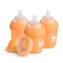 Herobility Dubbele Anti-Koliek Flessen - 5 fl oz/140ml - 3-Pack - Perzik