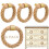 QNNEFF 6PCS Nautical Jute Rope Drawer Pulls Brass Dresser Knobs Rustic Handles 1