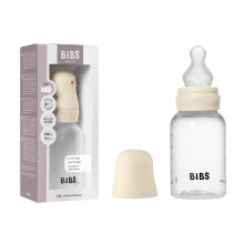 BIBS Baby Bottle 5 oz / 150 ml Silicone Nipple - Anti-Colic, BPA-Free, Round Nipple, Slow Flow, Lightweight & Easy to Clean, Suitable for Newborns 0+