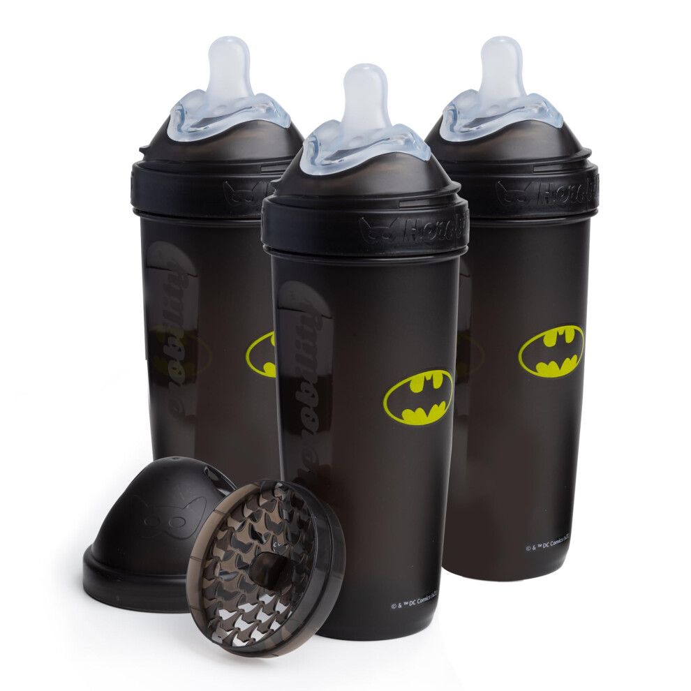 Batman Dc Comics - Double Anti-Colic Baby Bottles - 12 Fl Oz/340Ml - 3-Pack Herobility