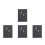 4Pcs Convenient Daily Planner Black Small Weekly Writing Notebook 4
