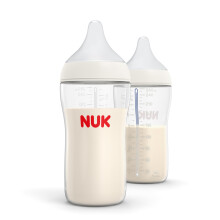 NUK Perfect Match 2-in-1 Fleshy en Anti-Koliek 8oz Fles met aanpasbare Medium Flow Speentje, 2 Pack