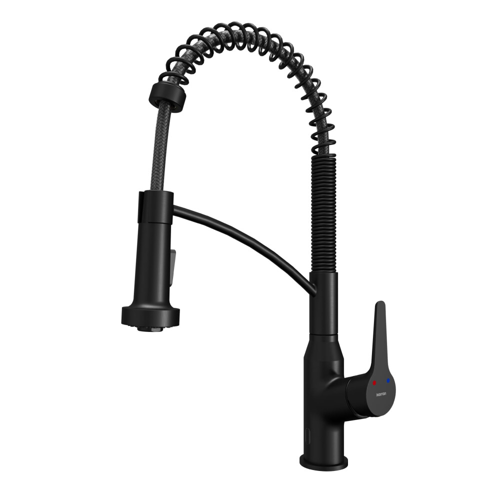 Photos - Tap Hidden Part Karran Scottsdale Touchless Single-Handle Pull-Down Sprayer Kitchen Faucet in Matte Black