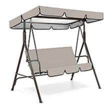 (Gray, 190T) Garden Swing Canopy Replacement Waterproof Top Cover and Seat Cover for Patio Courtyard Garden Backyard