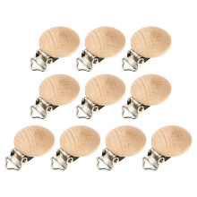10 Pièces Clips Pour Sucettes En Bois, Forme Ronde 30mm