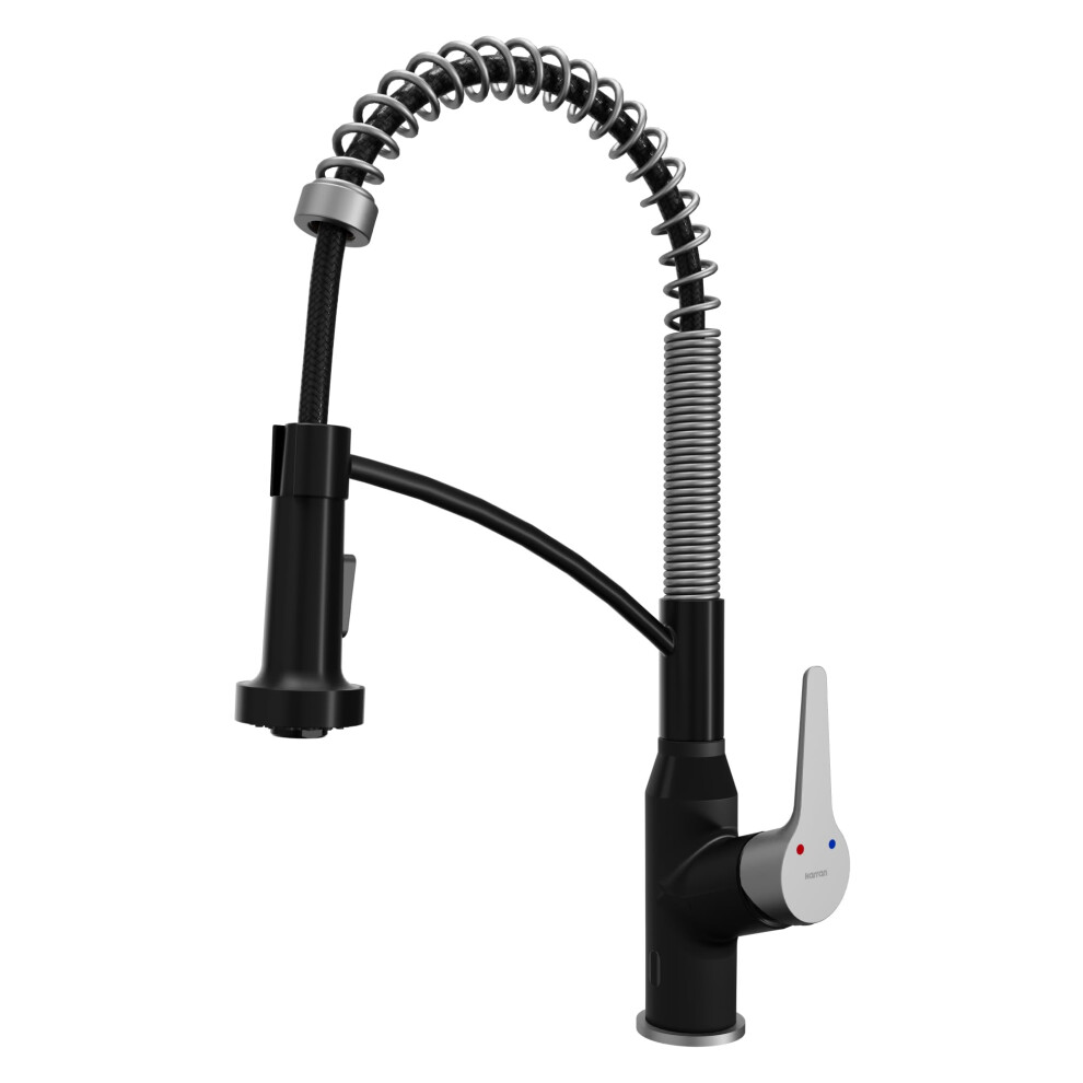 Photos - Tap Hidden Part Karran Scottsdale Touchless Single-Handle Pull-Down Sprayer Kitchen Faucet in Matte Black and Stainless Steel
