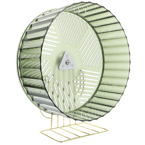Compact Green Hamster Wheel Durable Plastic Alloy for Pets