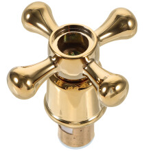 Golden Brass Faucet Handles Hot Cold Cross Head Replacement Kit