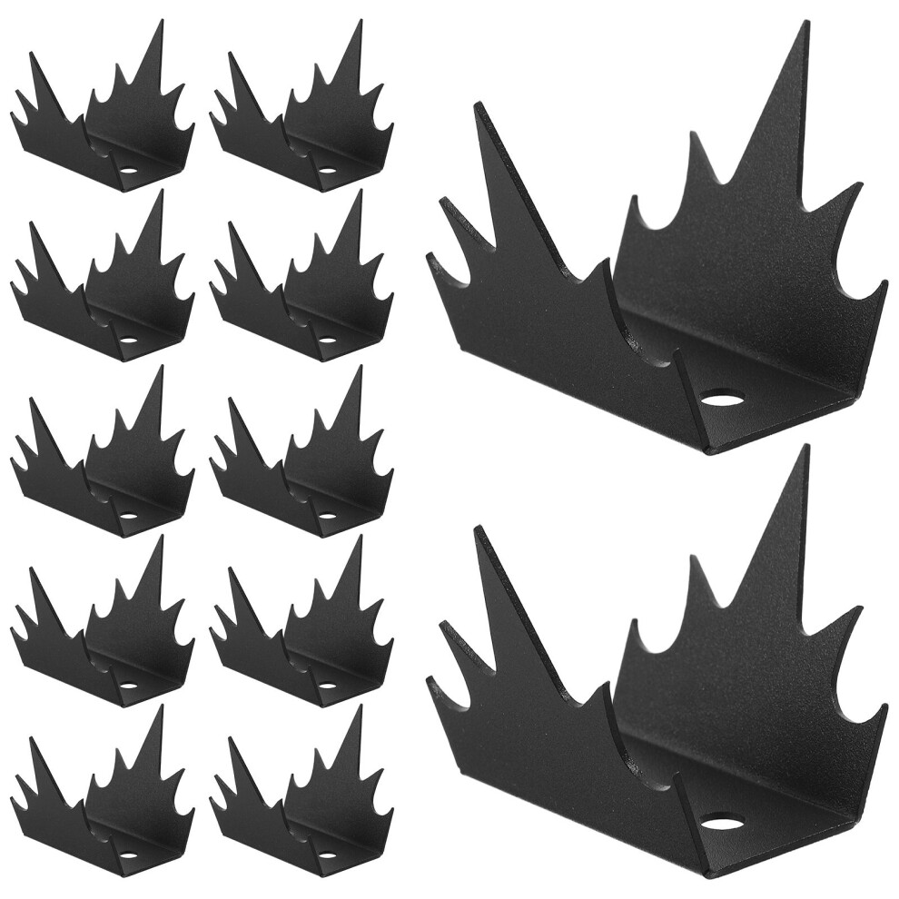 1Set Black Metal Wall Fence Spikes Durable Anti Climb Security Spikes 3251752497427
