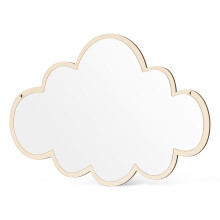 1Pc Silver Acrylic Mirror Cloud Shape Self Adhesive Safe Kids Mirror