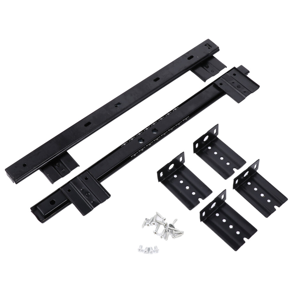 Keyboard Rail Track Drawer Slide Black 1 Pair 3243621154555