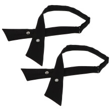 2Pcs Adjustable Black Cross Bowtie Durable School Uniform Neck Tie