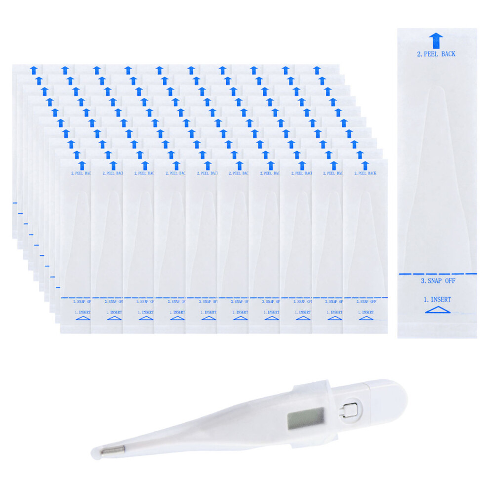 Totority 100Pcs Disposable Digital Thermometer Covers For Oral Rectal Armpit