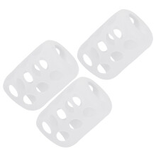 3Pcs White Silicone Feeding Bottle Covers Soft Protective Baby Sleeves
