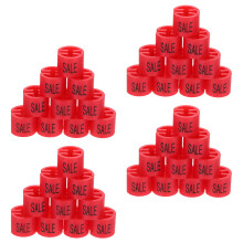 50Pcs Bright Red Plastic Clothes Hanger Sale Tags and Markers