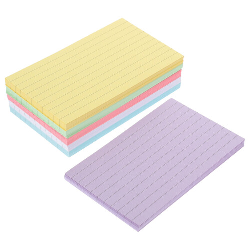 300 Sheets Colored Index Flash Cards Portable Note Cards