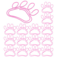20Pcs Pink Metal Claw Paper Clips Creative Small Document Clips