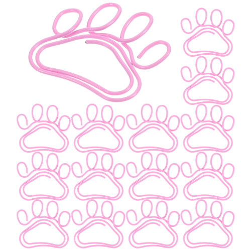 20Pcs Pink Metal Claw Paper Clips Creative Small Document Clips
