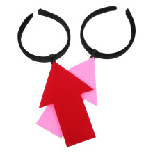 2pcs Arrow Headband Party Cosplay Accessory Red Pink
