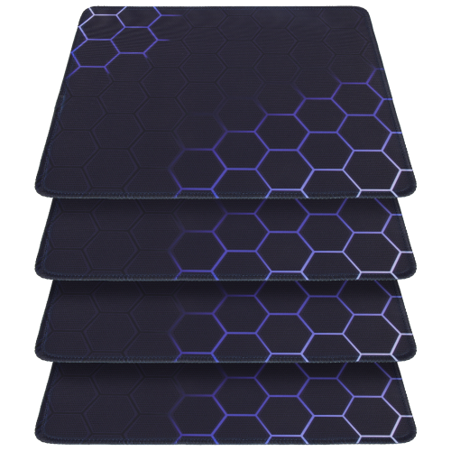 4Pcs Gaming Mouse Mat Rubber Nonslip Dark Blue Laptop Mouse Pad