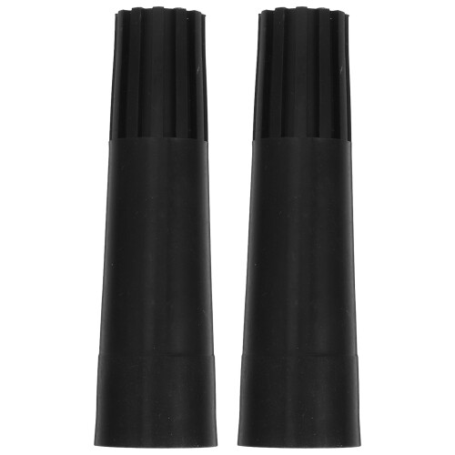 2Pcs Black Plastic Pole Adapter for Mop Broom Threaded Handle Tips