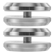 2 Pcs Sliding Glass Door Handle Knobs Reinforcer Modern Silver