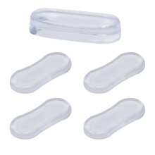 Protection Toilet Seat Bumper Transparent 5pcs 2x0.9x0.4in