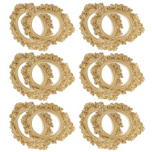 12Pcs Golden Mini Resin Photo Frames for DIY Crafts and Home Decor