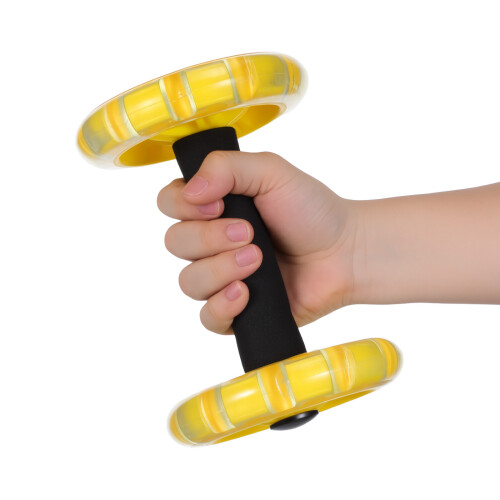 2Pairs Durable Yellow Ab Roller for Women Strength Workout