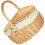 Picnic Fruit Basket Storage Wicker Basket With Lid 1