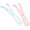 2pcs dental floss holders with flat wire replacement racks pink blue 1