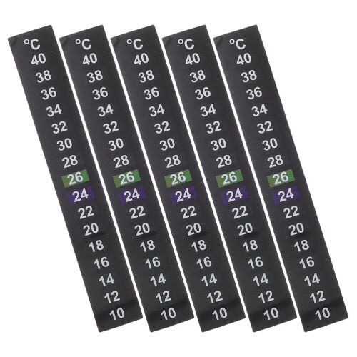 5 pcs aquarium thermometer stickers 10-40 celsius strip