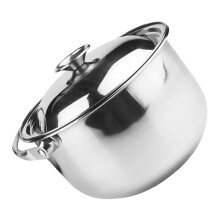Stainless Steel Cooking Pot Casserole Soup Sauce Pans Stockpot Stew